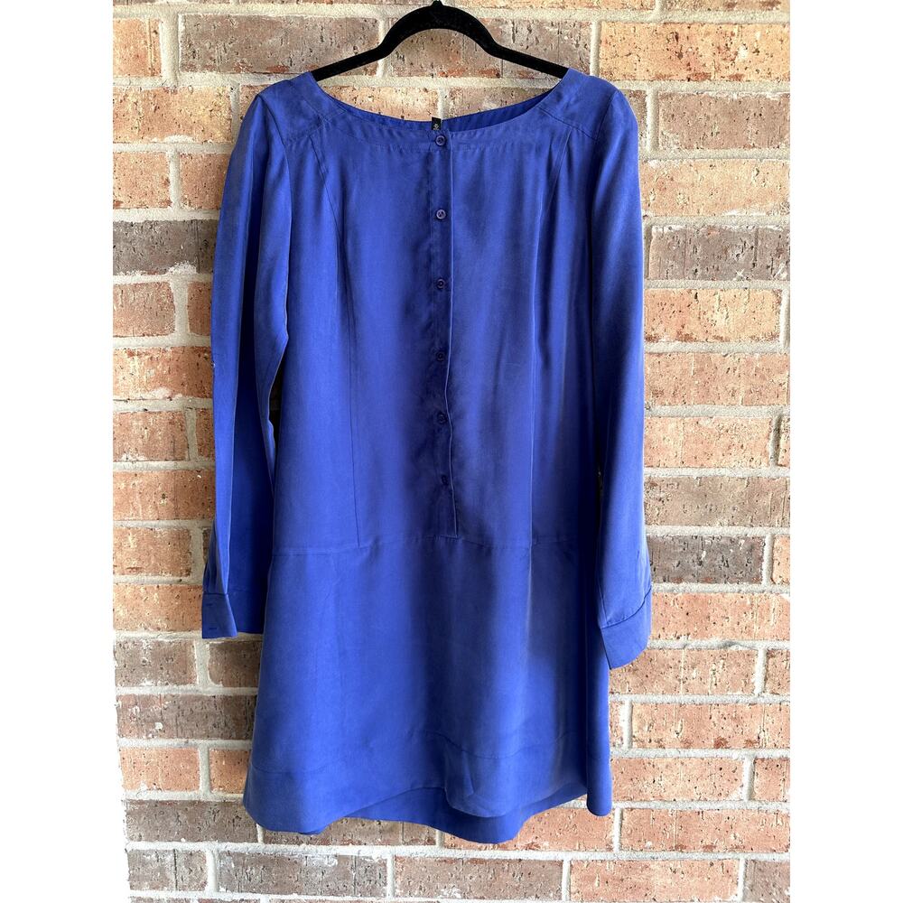 Elieen Fisher Vintage Silk Blue Dress Size Small - Picture 2 of 5